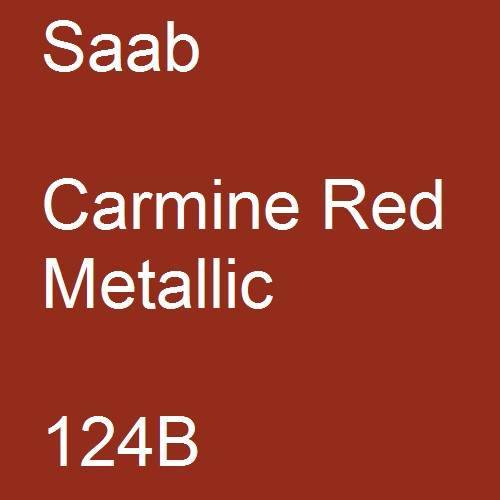 Saab, Carmine Red Metallic, 124B.